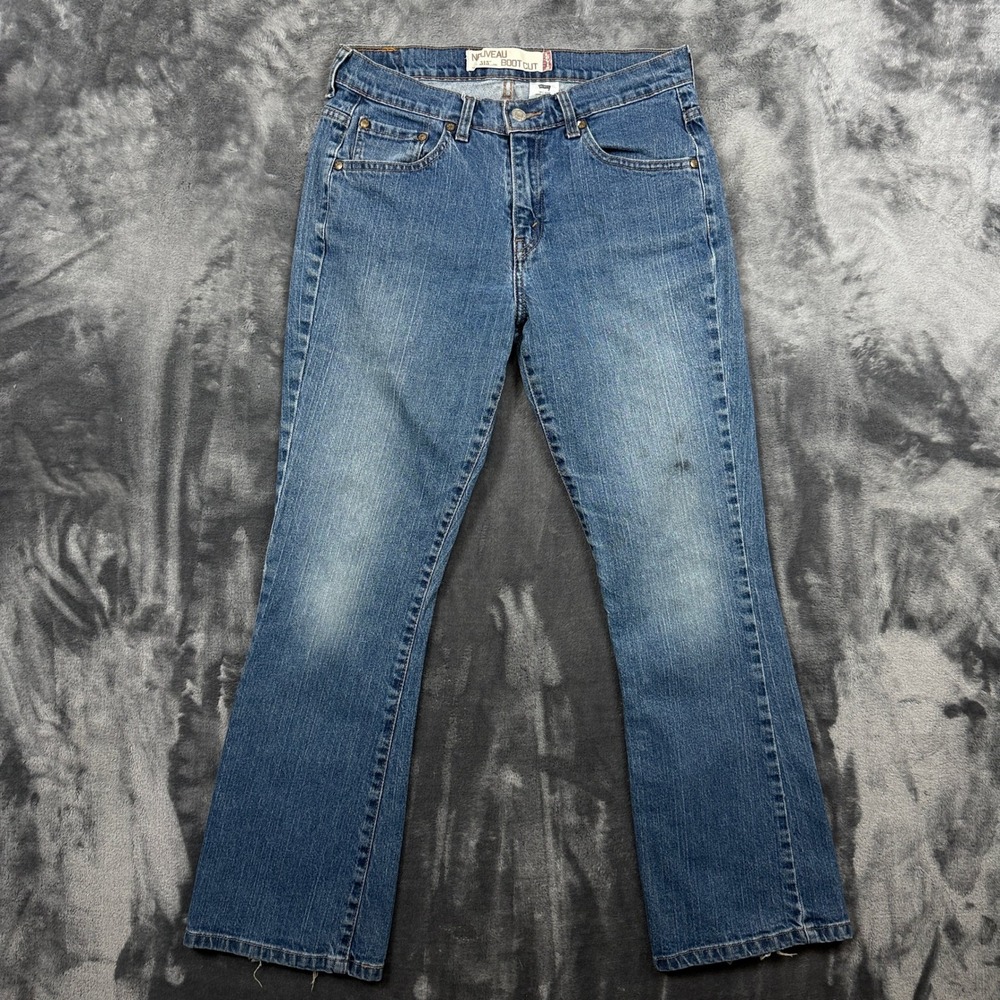 Levi's 515 Nouveau Bootcut Jeans Womens 8S Blue Medium Wash Stretch Denim